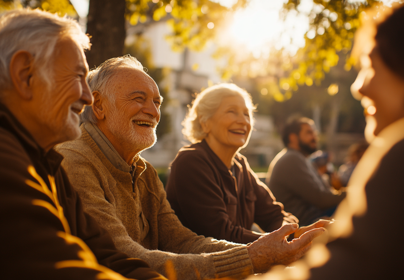 Літня пара практикує йогу